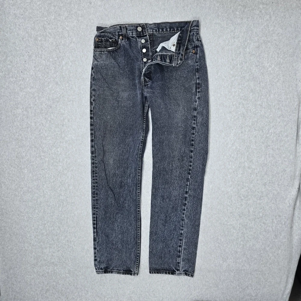 VINTAGE Levi's 501 Men Jeans 31X32 Gray 90s‎ USA Denim Straight 29